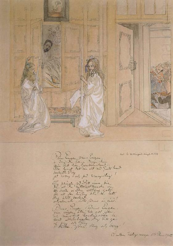 Carl Larsson Morning Serenade for prince Eugen at carl Larsson-s home on march 4 1902 china oil painting image